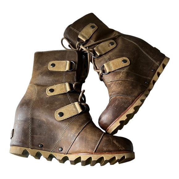 SOREL Joan of Arctic Wedge Mid Boots - Tobacco - Picture 2 of 7